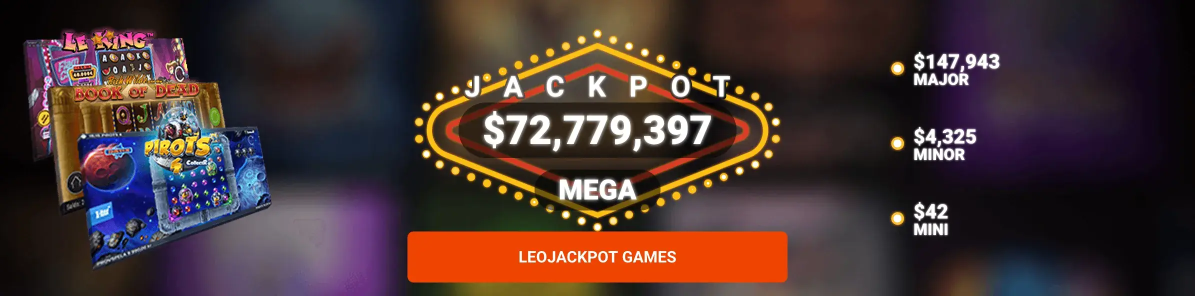 LeoVegas casino visual highlights banner